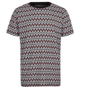 River Island Boys Navy Logo All Over Print T-Shirt